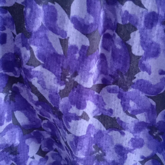 A New Day Womens Peasant Dress Shirred Mock Neck Purple Floral XXL NWT NW - Picture 2 of 3